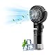 Handventilator mit Wasserkühlung, Tragbarer Handventilator USB Wiederaufladbarer, 4 Geschwindigkeiten, Mini Ventilator mit Wasserkühlung Hand, Ventilator Akku Hand Fan für Reisen Büro (Schwarz)