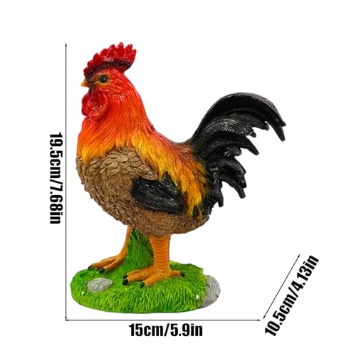 Sculpture décorative extérieure de poulet pour égayer un jardin vide - 6