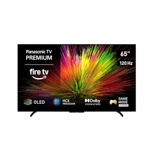 Panasonic Premium TV-65Z80BEZ Z80B Series 65 inch Smart TV 4K Ultra HD OLED 2025 Fire TV Dolby Vision and Atmos Game Extreme Mode Alexa and Apple Support Bluetooth Black