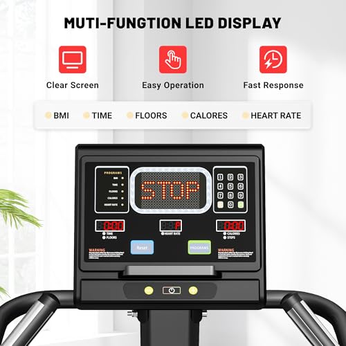 Stair Stepper Machine with LED Screen 440 LBS, Commercial Grade Stair Climber Exercise Machine for Home with 15 Resistance Levels for Cardio, 24-164 Steps/Minute - Image 3