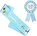 NEWHAPPYLAND Baby Shower Decorations for Boy Blue Sash Mommy to Be and Daddy to Be Tinplate Badge Pin Mommy to be sash for baby shower Baby Shower Button New Dad Baby Shower Party Gender Reveals