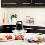 Russell Hobbs Robot kuchenny, Mini siekacz (do warzyw, owoców, mięsa, czosnku) misa 1L, można myć w zmywarce, 2 prędkości, ostrza ze stali nierdzewnej, moc szczytowa 350W) Matte Charcoal 27131-56