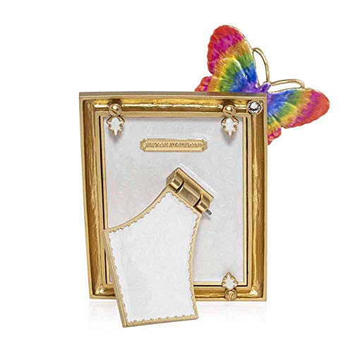 Jay Strongwater Nova Swarovski Rainbow Butterfly 3"X 4" Photo Picture Frame With Swarovski Crystals #TOP2
