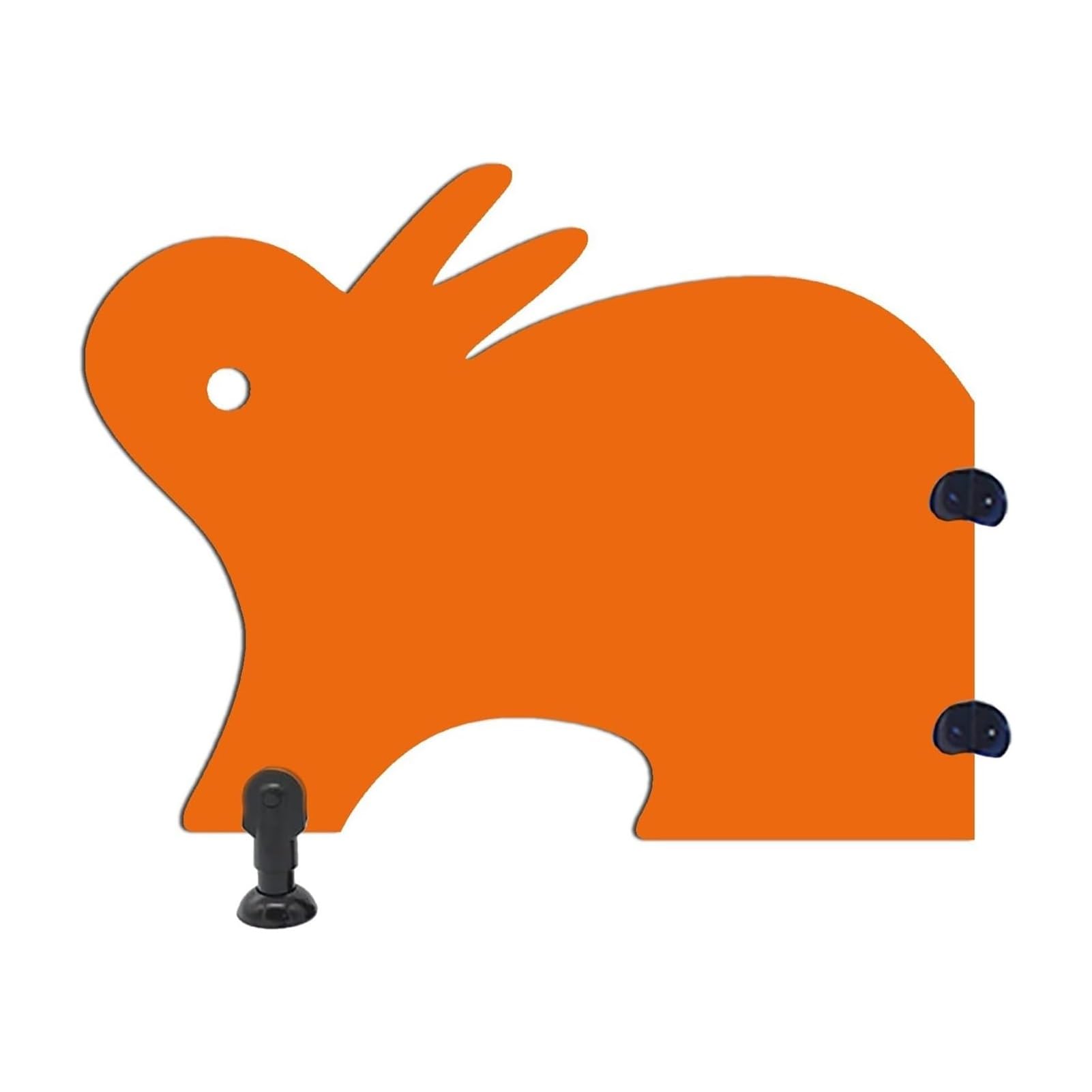 Urinaltrennwand für Kinder, bodenmontiert, 60x60cm, 3 Stück, Orange, für Schulen/Kindergärten