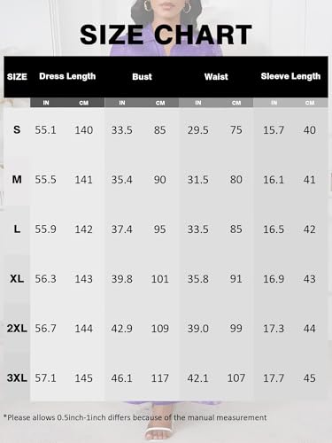 Image of PinkPatty Women's Casual 3 /4 Sleeve Polo V Neck Bodycon Maxi Dress