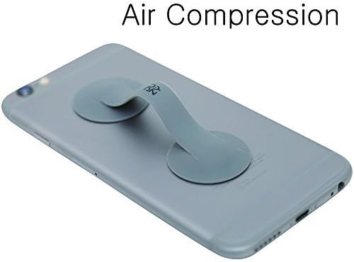 DUZY - Silicone Finger Grip Phone Holder, Soft Ring Shape, Flexible and Adjustable, Creative Rubber Silicone Mobile Iphone plus Strap Hand (Grey)