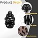 uxcell M4 x 12mm Phillips Flanged Hex Head Bolts, 20Pcs 304 Stainless Steel Flange Hexagon Screws with Nuts, Flat & Lock Washers, Fully Threaded, for Machinery Industry Home, Black