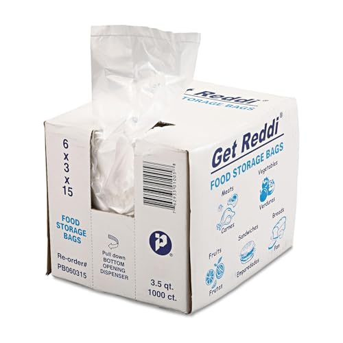 Inteplast PB060315 3.5 qt Capacity, 15 Length x 6