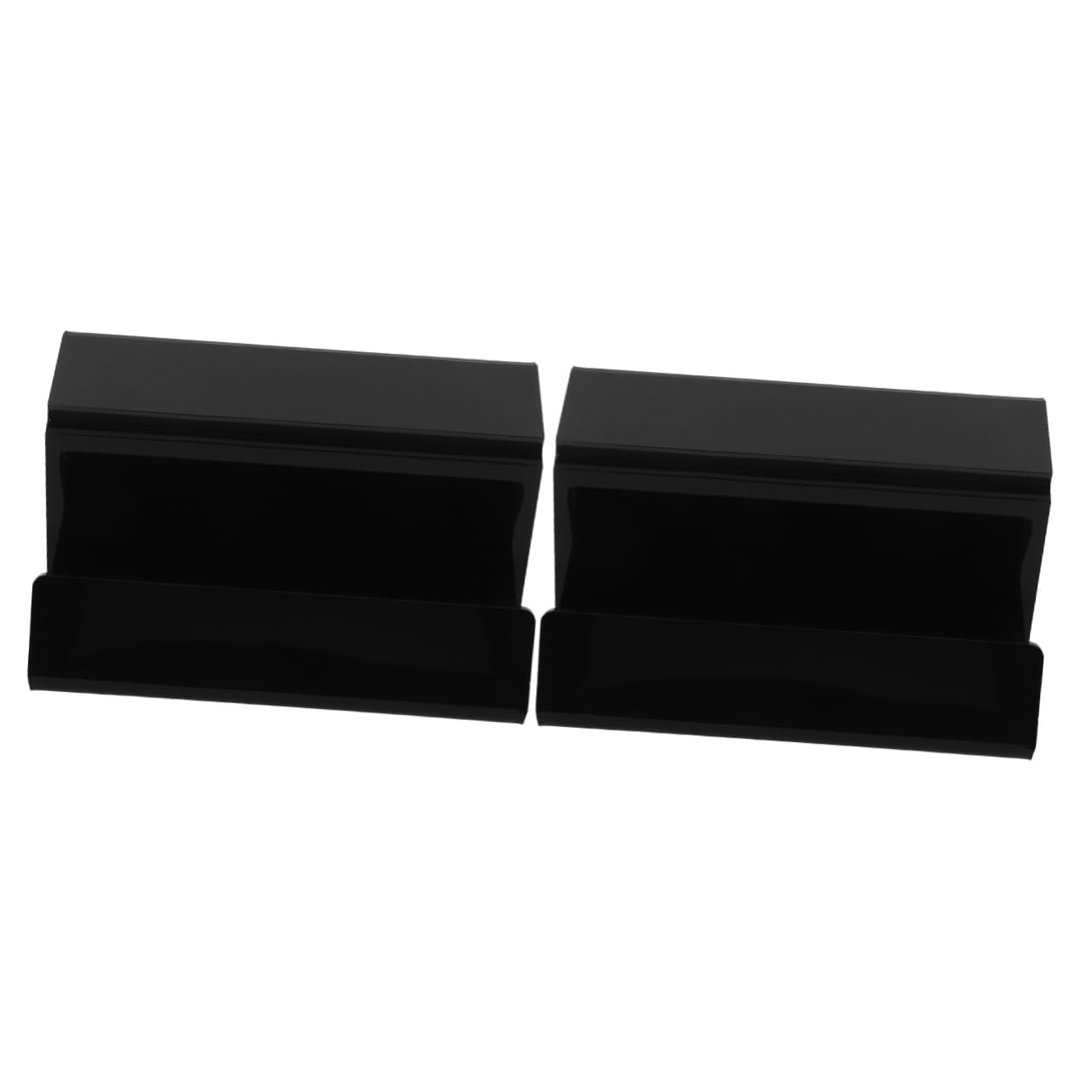 Estante para de vinilo poseedor del récord de mesa revistero PRETYZOOM negro 2 unidades
