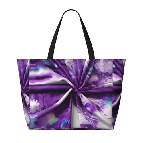Sac à bandoulière imperméable violet tie-dye et floral pour le quotidien - 3