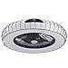 CATA-MEDICA Ventilateurs de Plafond encastrés avec lumières Smart Dimmable Low Profile Lamp Ventilateur de Plafond Rustique pour la Maison Chambre Timing Éclairage LED et Ventilateurs de Plafond