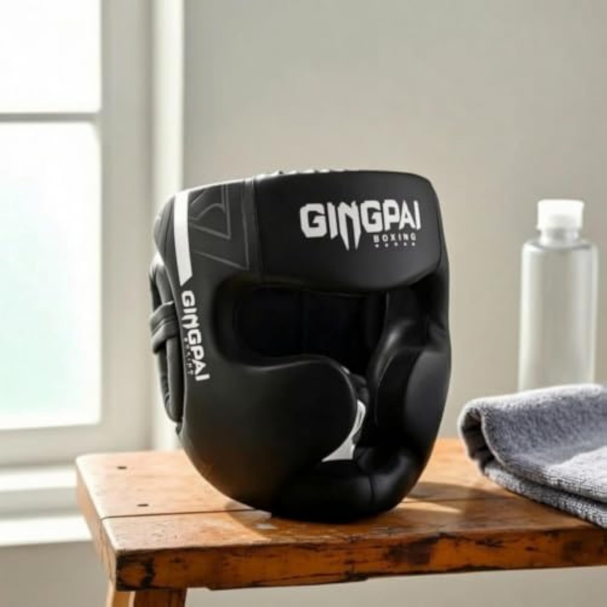 Defensive Boxing Headgear with Face Cage Padded Full Face