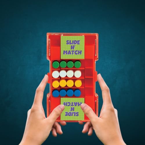 Image of PlayMagic Slide N' Match Portable Pocket Puzzle Game|Strategic Thinking & Problem-Solving Mini Game|Exercise Brain & Boost Cognitive Skills|Indoor-Outdoor Toy|Birthday Gift for Kids 5yr+|Made In India