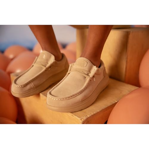 Image of HEYDUDE Men's Wally Comf Suede Slip-On Loafers | Lightweight Men's Casual Shoes | Extra Plush Midsole Padding for Everyday Wear