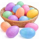 GiftExpress Pastel Color Easter Eggs - 50 Piece Assorted Bulk 2.3' x 1.75' Plastic Eggs Hinged - Adult & Kid Party Toys for Gift Easter Baskets or Egg Hunt Decor