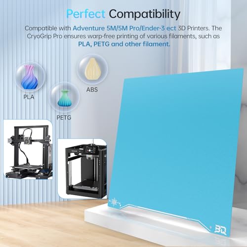 Image of BIQU CryoGrip Pro Frostbite for Ender-3 /V3 /Pro /V2 /V2 Neo /Ender-5 /K1C /K1 235x235mm Cold Build Plate Room Temperature Print Double Sided Removable Surface Platform