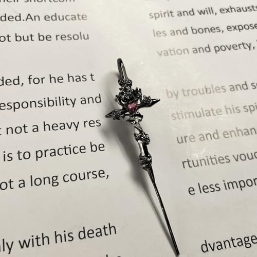 1PC Moon Needle Earrings for Women Myth of The Moon Ear Hook Needle Piercing Earring Statement Sword Ear Crawler Earrings Rhinestone Needle Piercing Earrings Punk Gothic Jewelry Earrings2