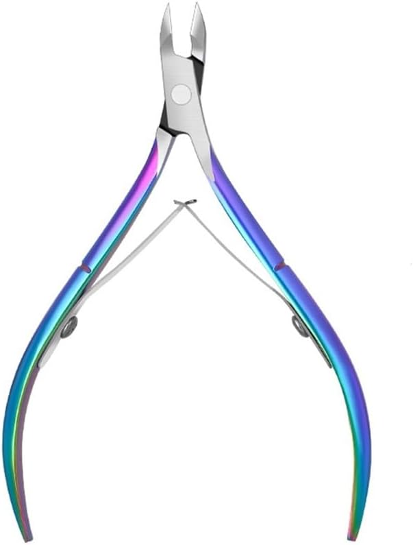 Professional Cuticle Nippers Manicure Nail Skin Cutter Trimmer Pedicure Pliers Nail Scissors in Steel,Colourful