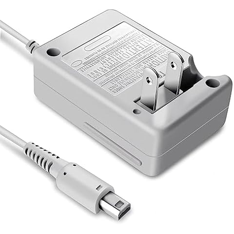 3DS Charger, FIOTOK 3DS Charger Compatible with Nintendo 3DS/ New 3DS XL/DSi/DSi XL/2DS/ 2DS XL Wall Plug Adapter (100-240v) Cover