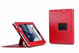 Deluxe Leather Case with Built-in Stand for Apple iPad (Red)
