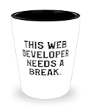 Epic Web developer Gifts, This Web Developer Needs a Break, Graduation Gifts, Shot Glass For Web developer from Friends, Web development tools, Web developer accessories, Web developer tshirts, Web