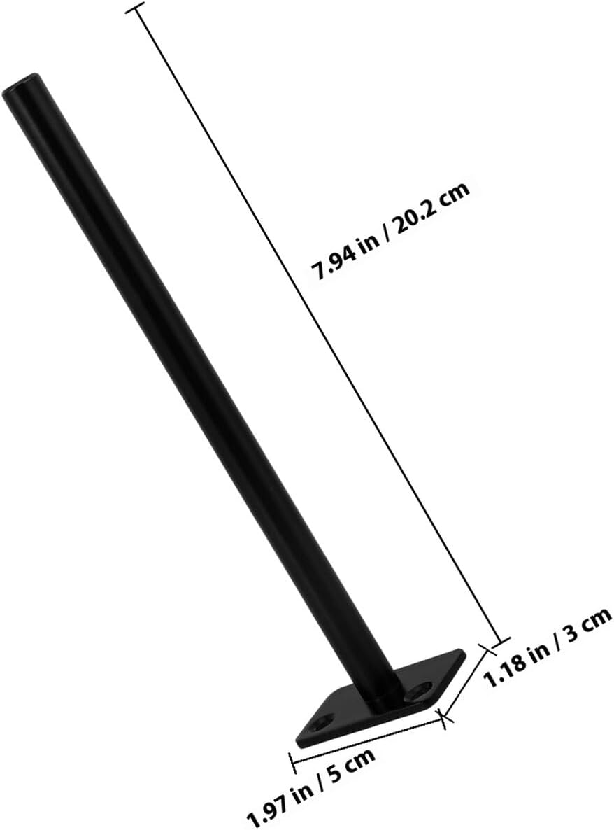 Invisible Floating Shelf Brackets Black Wall Mounted Heavy Duty Metal Corner Supports with Stainless Steel Screws and Wall Plugs for Indoor Shelving Kit Set of 4