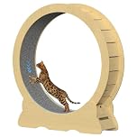 IGTOPS Roue d'exercice pour chat et Tapis de course en bois pour chat, Diamètre 100cm, Super silencieuse
