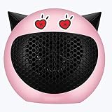 YestGE Calefactor Portátil - Radiador Eléctrico De Bajo Consumo De 500W De Potencia, para Uso En Interiores Calefactor Pequeño para Dormitorio Y Oficina,Rosado