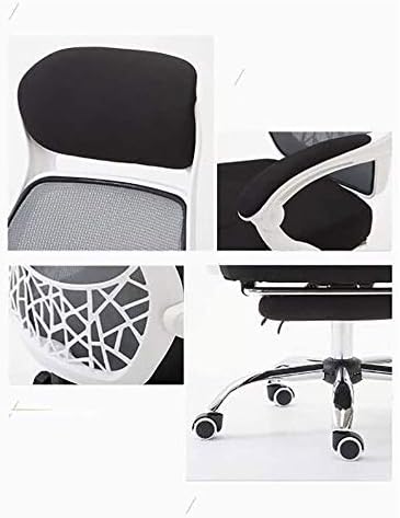 Miniatura 5 de Silla de computadora, silla de oficina en casa, silla giratoria reclinable, asiento de malla, silla de descanso para el almuerzo, silla de juegos