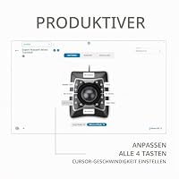 Kensington Expert Mouse Trackball, Kabelgebundene Computermaus mit Trackball & Scrollring, 55 mm Kugel, Kompatibel mit Windows & macOS, für Rechts- und Linkshänder, Handgelenkauflage, Schwarz, 64325 – Ansicht 5