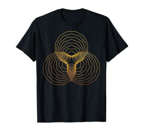 Reguläre Polygone um Dreieck Abstrakte geomertische Mathematik Kunst T-Shirt