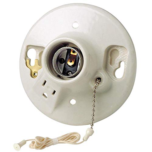 Leviton 09726-732-00C 9726-C One-Piece Glazed Porcelain Outlet Box Mount thumb #2