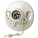 Leviton One-Piece Glazed Porcelain Outlet Box Mount, Incandescent Lampholder, Pull Chain, Top Wired, 9726-C, White