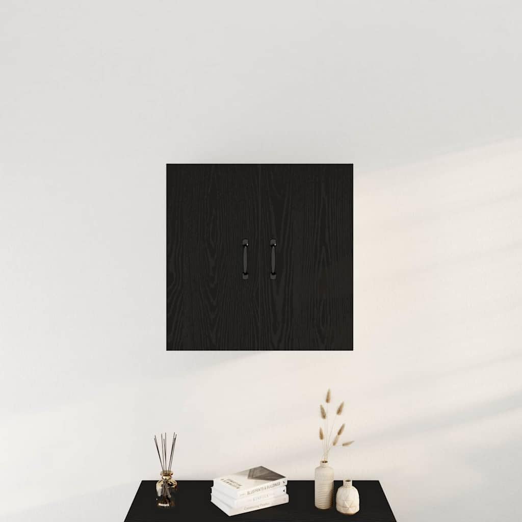 vidaXL Armario de Pared Roble Negro 60x31x60 cm Madera de ingeniería