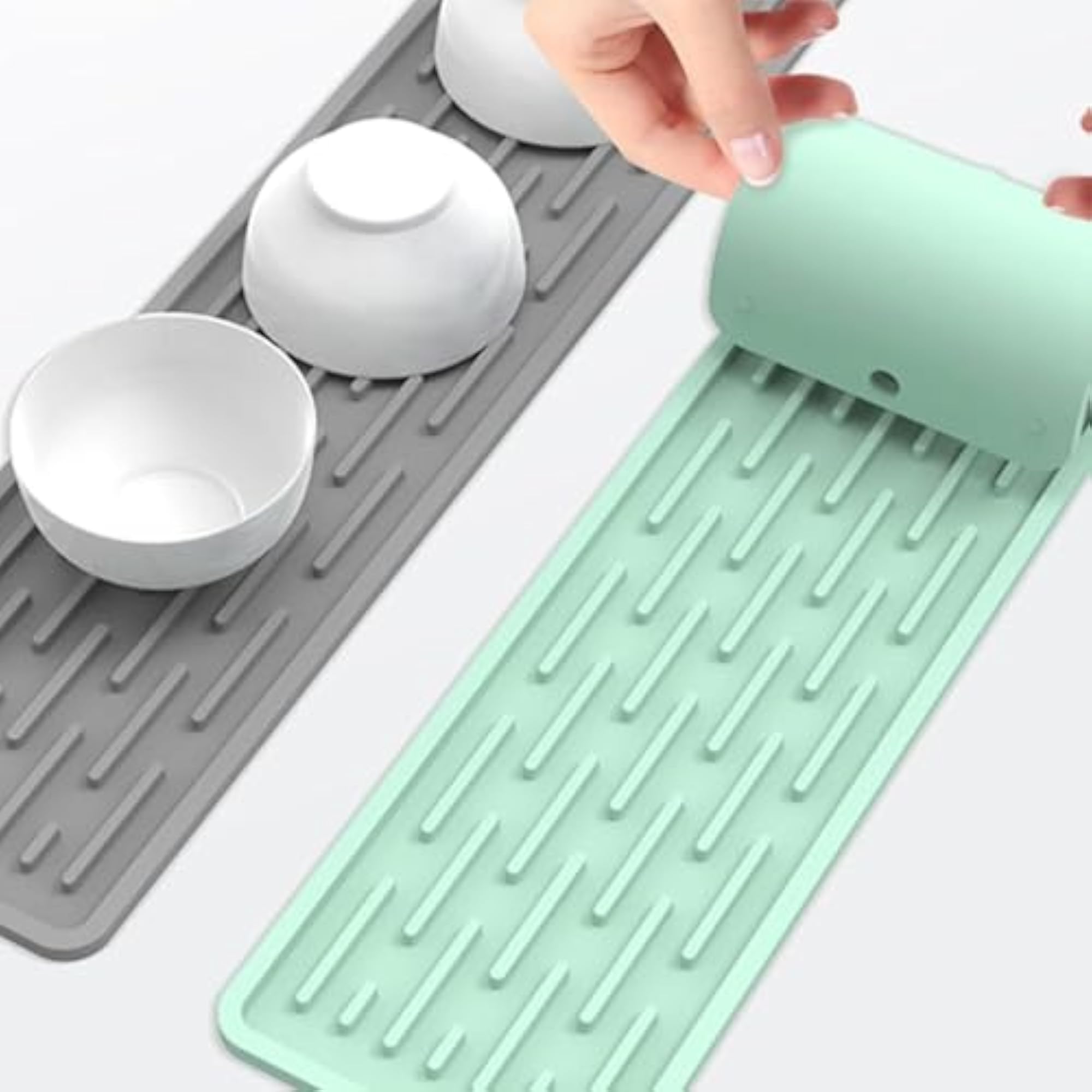 Non Slip Silicone Dish Drying Mat, Heat Resistant