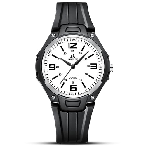 LN LENQIN Reloj Hombre AnalóGicos Relojes de Cuarzo Hombres 30M Impermeable Moda A Prueba de Reloj para Hombre Agua Casual Hombres DiseñAdor Silicona Relojes Regalo Padre