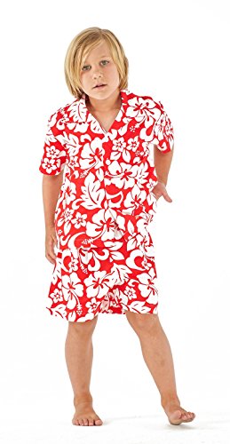 Image of Boys' Aloha Luau Shirt Cabana Set in Signature Prints | 100% Cotton; Button Front Shirt; Signature Tropical Prints; Lightweight Comfort; Vacation Ready