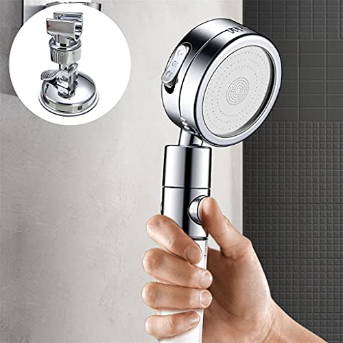 Soporte para teléfono de ducha regulable sin taladro de pared cromado con ventosa 3