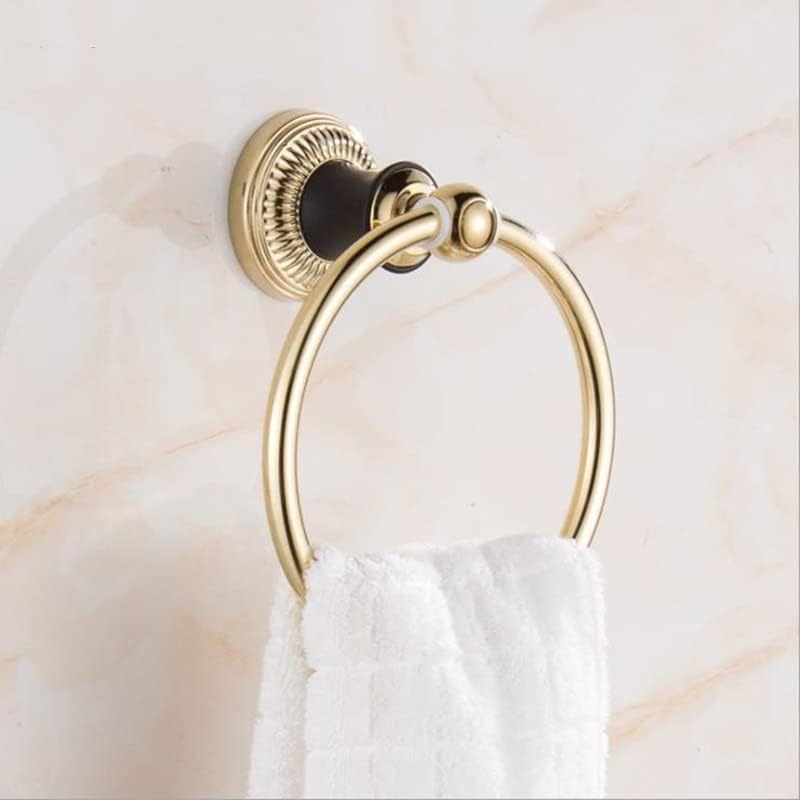 LSLYTQ 304 Stainless Steel Rose Gold/Gold Towel Ring, Towel Hanging Ring Round European Bathroom Accessories