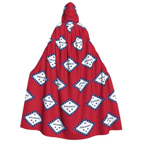 DUWAA Arkansas State Flag print Wizard Hooded Robe Halloween Vampire