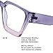 livho Oversized Eyewear Frame for Woman and Men - Rectangle Fashion Glasses for Computer, Chic Preppy Frame