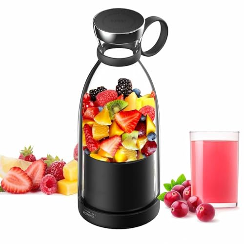 ROMINO Portable Juicer Blenders For Smoothies And Juices USB Rechargeable Mini Juicer Bottle Blender Shake Maker Electric Battery Mixer Grinder Machine, Travel Juice Maker for Fruits