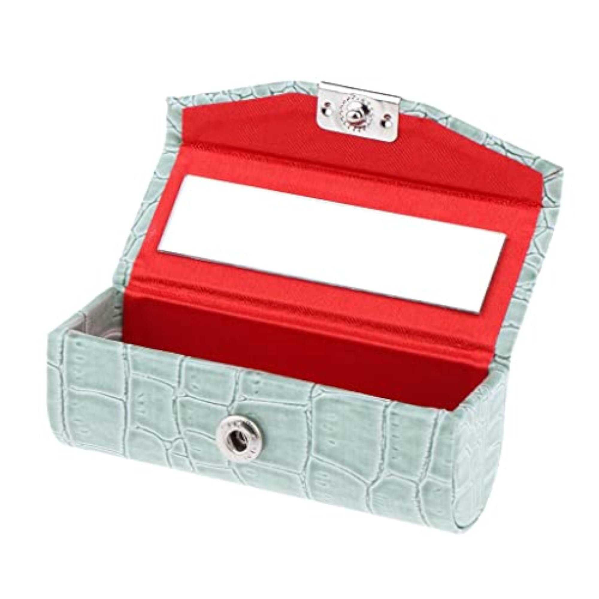 3X Lipstick Case in Greyish Green, Brown, and Orange