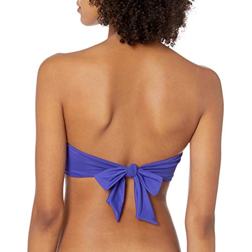 Seafolly Women's Standard Petal Edge Bustier Bandeau Bikini Top Swimsuit, Seafoam Reflex Blue, 2 US - Image 3