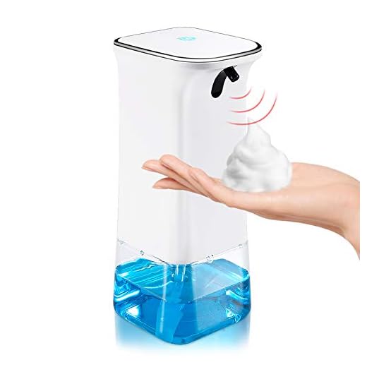 YINEME Automatic Soap Dispenser, Foaming Soap Dispenser Touchless 350ml/12oz, Battery Operated Hand Free Automatic Foam Liquid Soap Dispenser for Bathroom or Kitchen