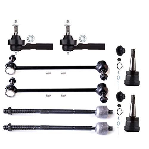 ECCPP - 8PCS Front Suspension Kit For 2001-2007 For Chrysler Town & Country For Chrysler Voyager For Dodge Caravan For Dodge Grand Caravan Outer Inner Tie Rod End Sway Bar End Link Lower Ball Joint