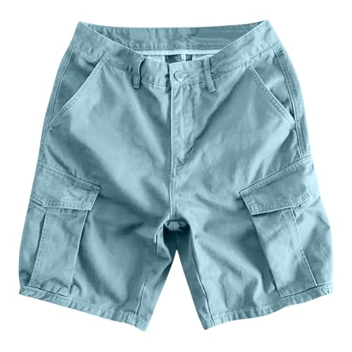 Image of Mens Hiking Cargo Shorts Baggy Lightweight Casual Twill Shorts Summer Outdoor Work Breathable Short Multi Pockets