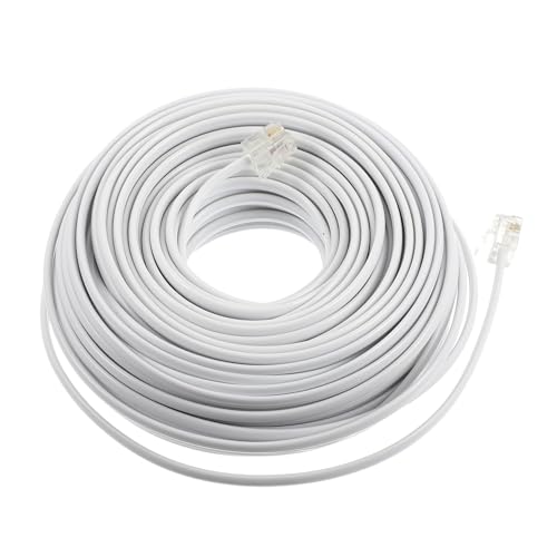 Cable telefónico RJ11 largo de 20 metros para solucionar la falta de tomas de fax y módem