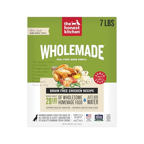 Image of The Honest Kitchen Human Grade Wholemade Dehydrated Grain Free Chicken Dog Food - Complete & Balanced Meal or Topper - 7 lb Box