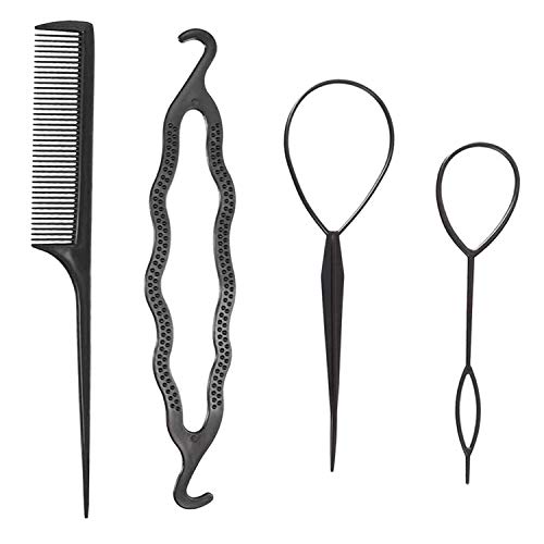 Topsy Tail Hair Tool, NIUTA Fast Hair Styling Accessories for Ponytail Loop Bun Maker (Topsy Tail Hair Tool)